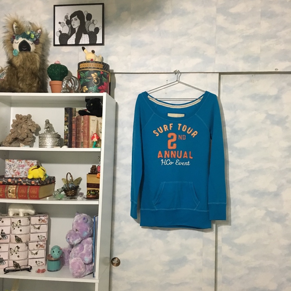 Hollister Blue Sweater Crewneck Surf